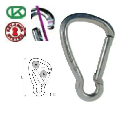 Must-Have Moschettone KONG Standard Wide in Acciaio Inox AISI 316