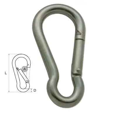 Reso Gratuito Moschettone Standard in Acciaio Inox AISI 316