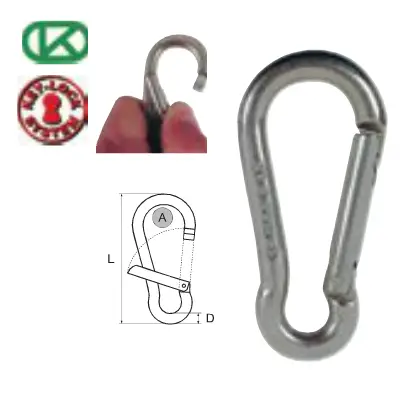 Moschettone KONG Standard in Acciaio Inox AISI 316 Affare