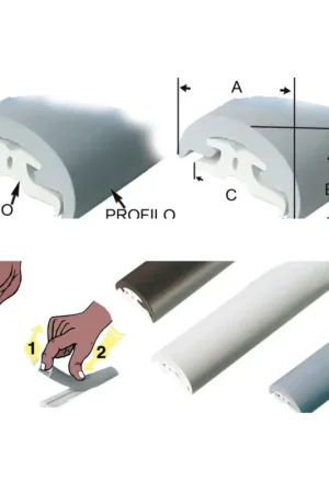 Profilo Parabordo Radial 30 Brevettato con Canalina Rigida Ultime Pezzi