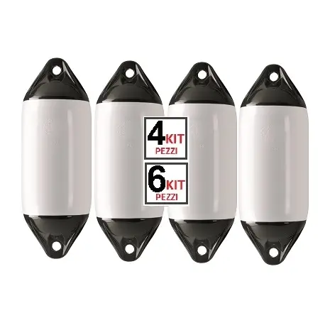 Parabordi Polyform F2 Kit 4/6 pezzi Bianco Testa Nera Reso Gratuito
