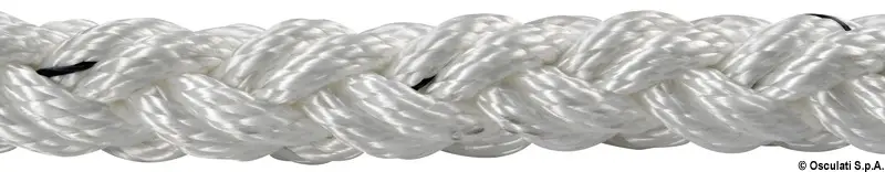 Treccia Poliestere Square Line Alta Tenacità a 8 fusi Bianca 12 mm Saldi
