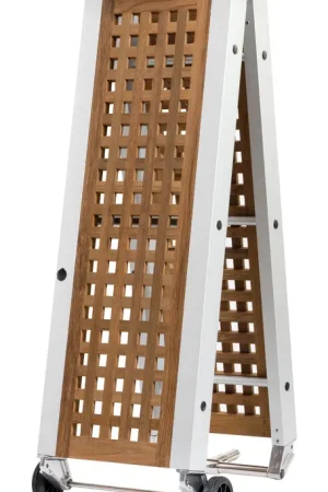 Passerella Pieghevole in Alluminio e Carabottino di Teak 210 cm Non Perdere