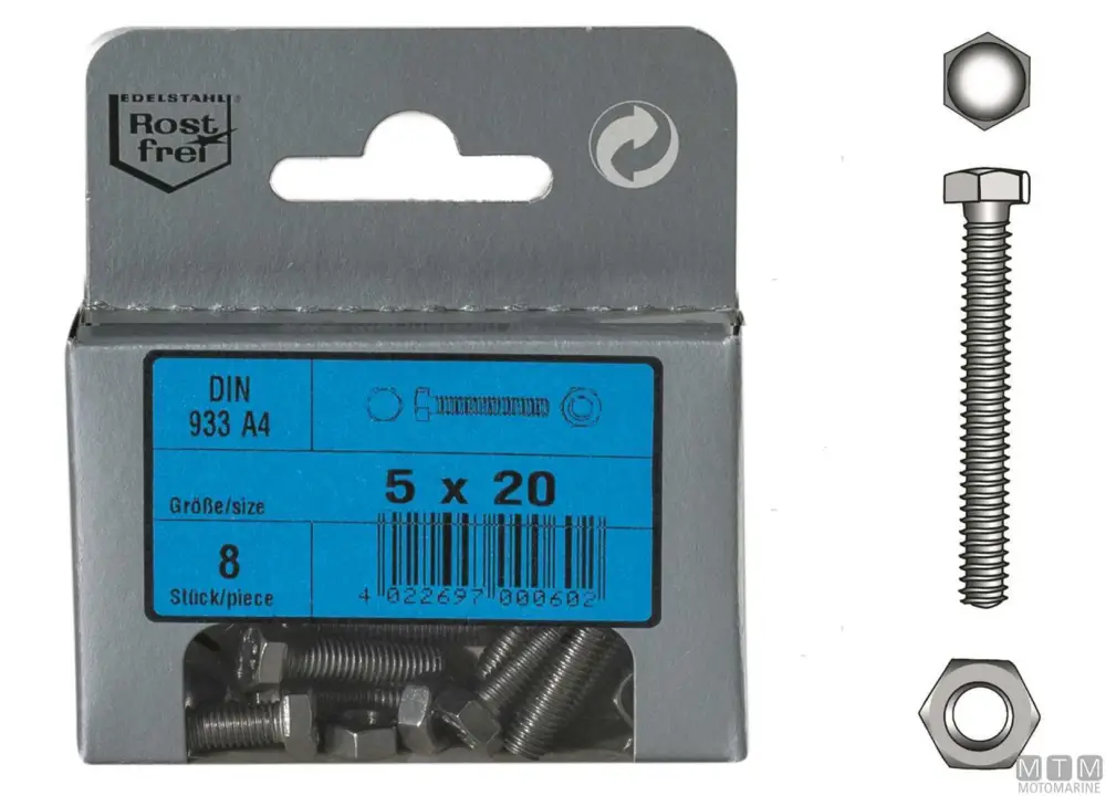 Viti t.esag. din933+d a4 m8x40 4pz Ordina Subito
