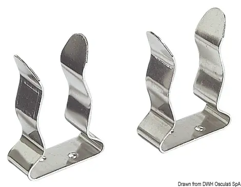 Esclusivo Coppia di Clips in Acciaio Inox 25/32 mm