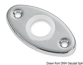 Sconto Rosetta in Ottone Cromato Ovale 28x53 mm