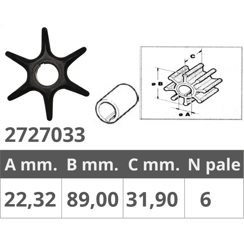 Consegna Rapida Girante johnson/ev. 2t v4-v6