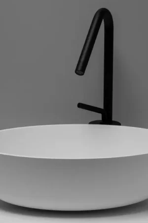 Nuova Collezione Lavello tondo in Ocritech bianco diam 300