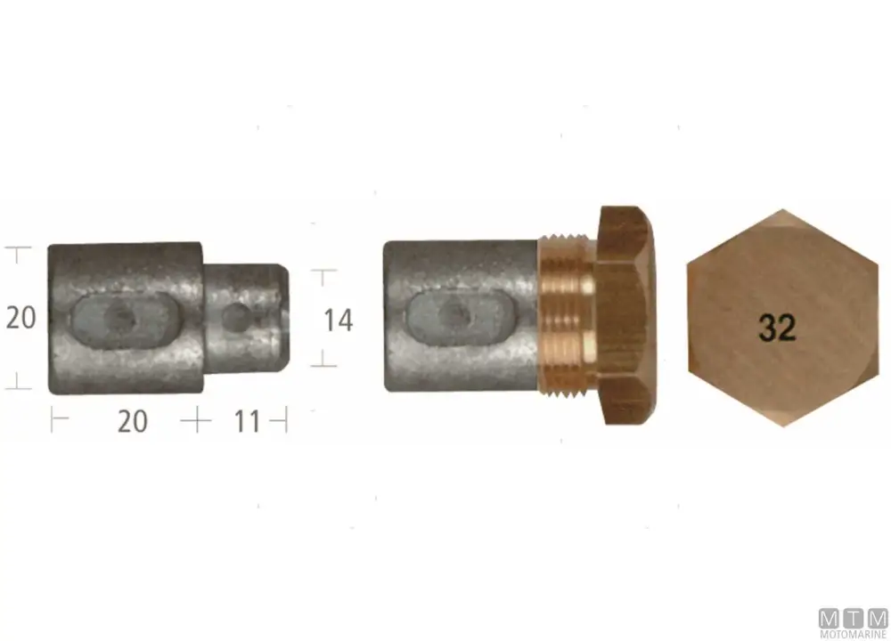 Prezzo Conveniente Anodo barrotto+tappo a-f.20x20mm zn