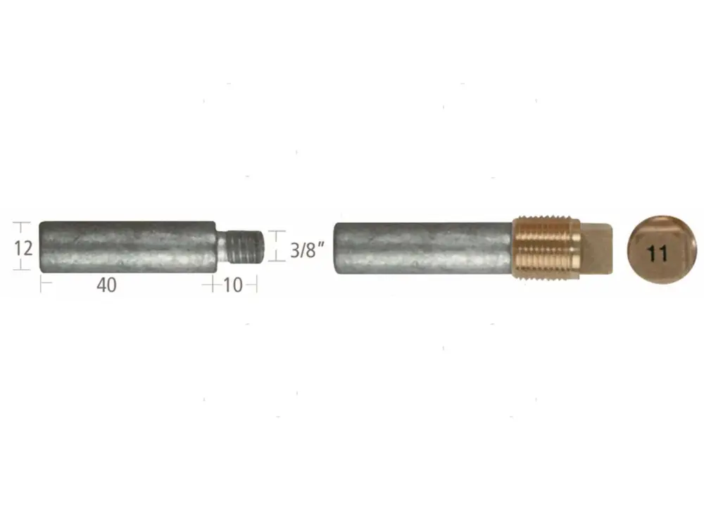 Compra Oggi Stesso Anodo barrotto gen motors 12x40mm zn