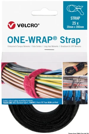 VELCRO®Brand ONE-WRAP® fascet. 20x200mm nero cf.25 Esclusivo