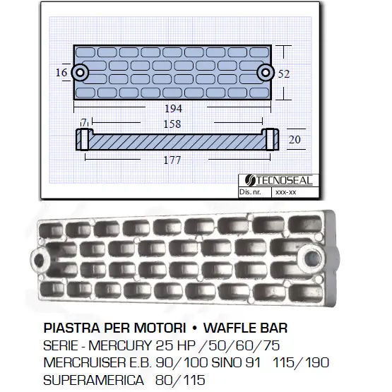 Piastra per Motori Mercury Mercruiser Superamerica Compra Oggi Stesso