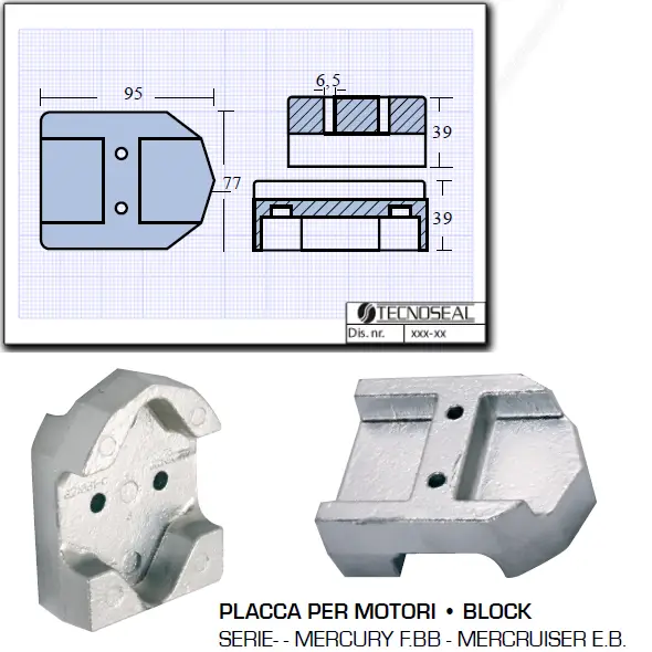 Placca per Motori Mercury Mercruiser Saldi
