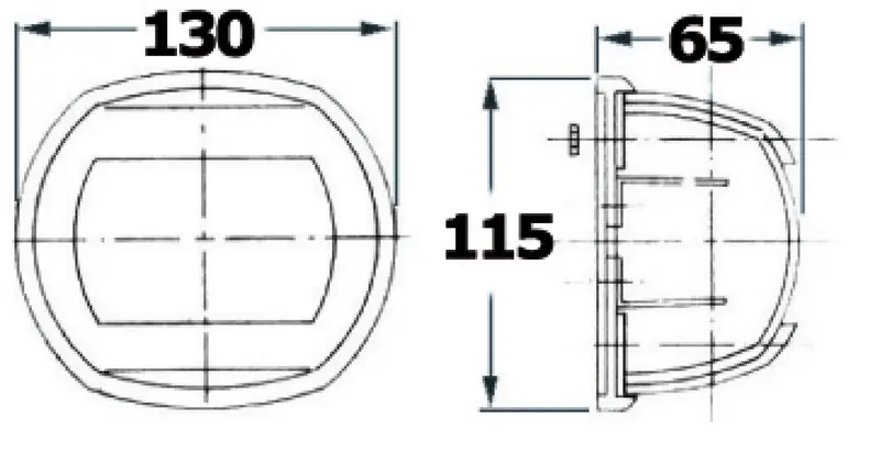 Fanale Maxi 20 rosso/nero 24 V Promo Stagionale