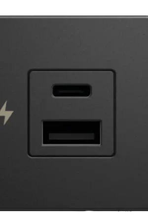 Di Tendenza Presa USB doppia A+C SCANSTRUT TILE nera