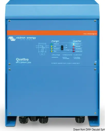 Professionale Sistema combinato Victron Caribatterie e Inverter 24 V 5000 VA