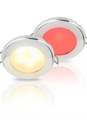 Faretto Euroled 75 Cover in Acciaio Inox Rosso/Bianco Caldo Ultime Pezzi