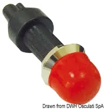 Pagamento Sicuro Pulsante stagno rosso in ottone