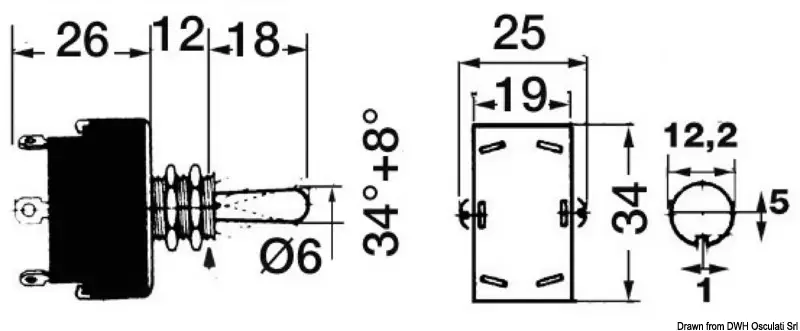 Interruttore CARLINGSWITCH a levetta (ON)-OFF-(ON) 15A Affare