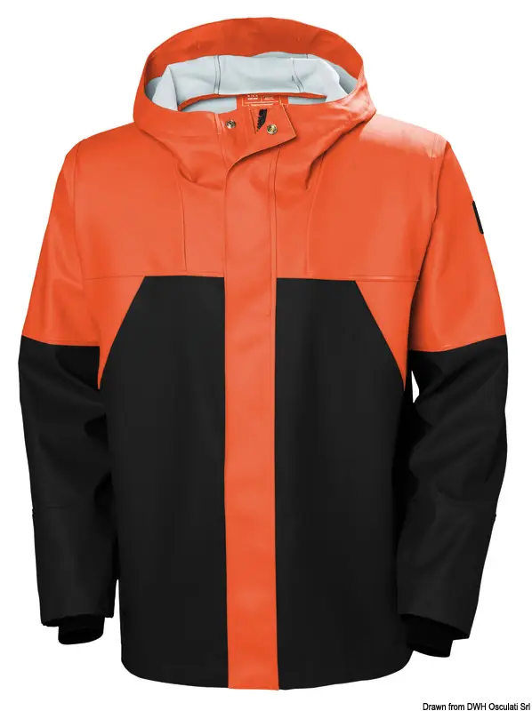Consegna Rapida HH Storm Rain Jacket arancio/nero 2XL
