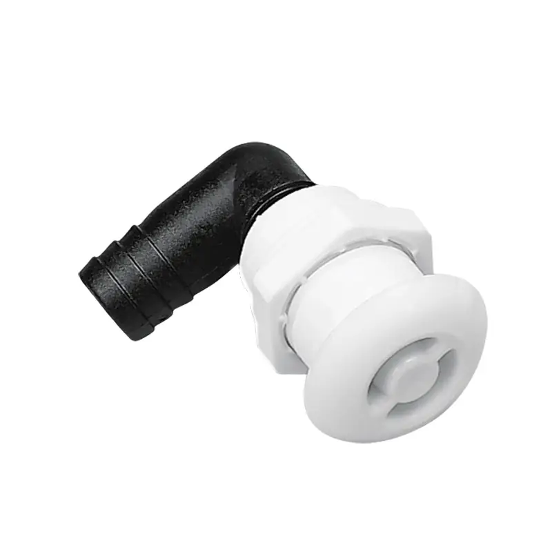 Economico Sfiato nylon bianco curvo Ø mm.16