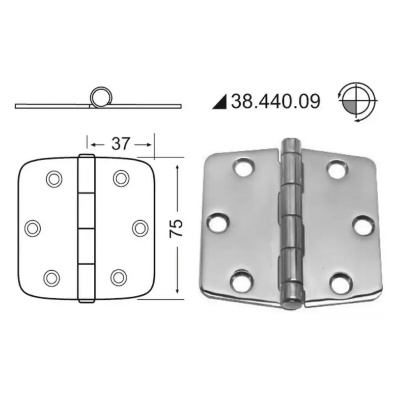 Sconto Cerniera 2 mm