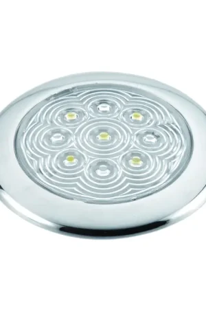 Prezzo Conveniente PLAFONIERA INOX A 5 LED Ø MM.94x11h