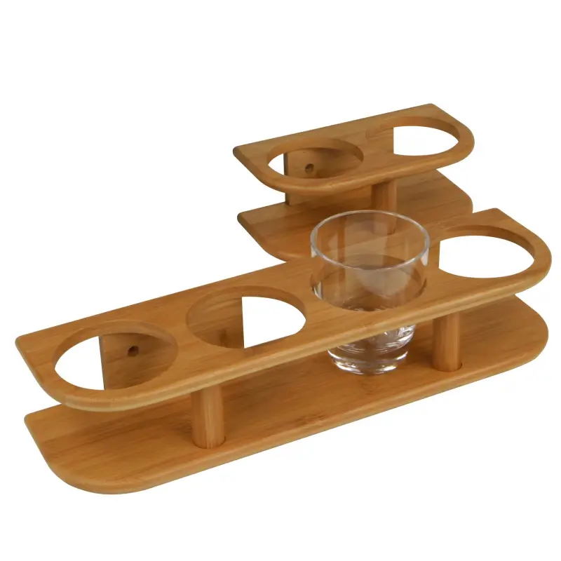 PORTA 4 BICCHIERI IN BAMBOO Affare