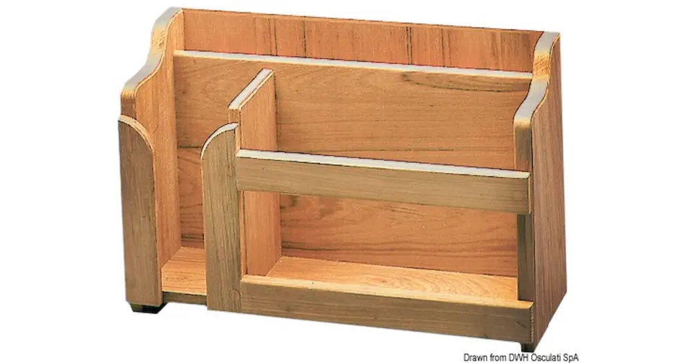 Popolare Porta piatti teak 395x152x282 mm