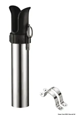 Portacanna a parete acciaio inox 1 posto Reso Gratuito