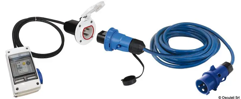 Kit quadro elettrico 16A + presa Cruiser nera inox Super Prezzo