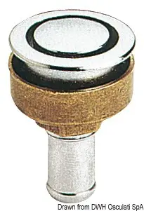 Sfiato carburante in ottone cromato a filo Must-Have