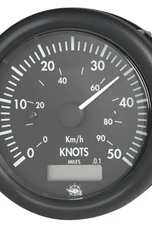 Novità Spidometro 0-50 nodi 12 V nero con totalizzatore