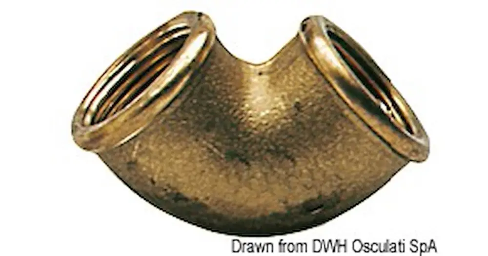 Compra Online Gomito ottone femmina/femmina 1/2" x 3/4"