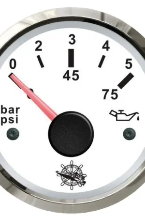 Direttamente Dal Produttore Indicatore pressione olio 0-5 bar bianco/lucida