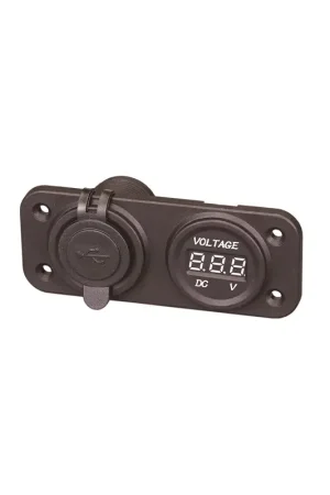 PANNELLO CON PRESA USB E VOLTMETRO Esclusivo