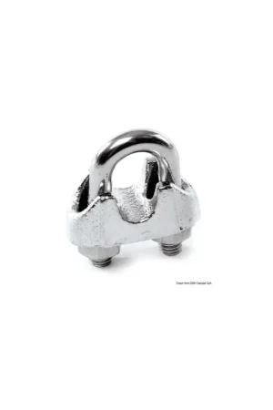 Morsetto a cavallotto in acciaio inox AISI 316 per cavi metallici Pagamento Sicuro
