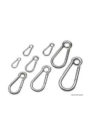Moschettone acciaio inox AISI 316 lucidato a specchio con molla Compra Online