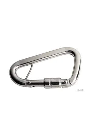 Moschettone inox per cintura di sicurezza, blocco automatico, 100 mm Promozione
