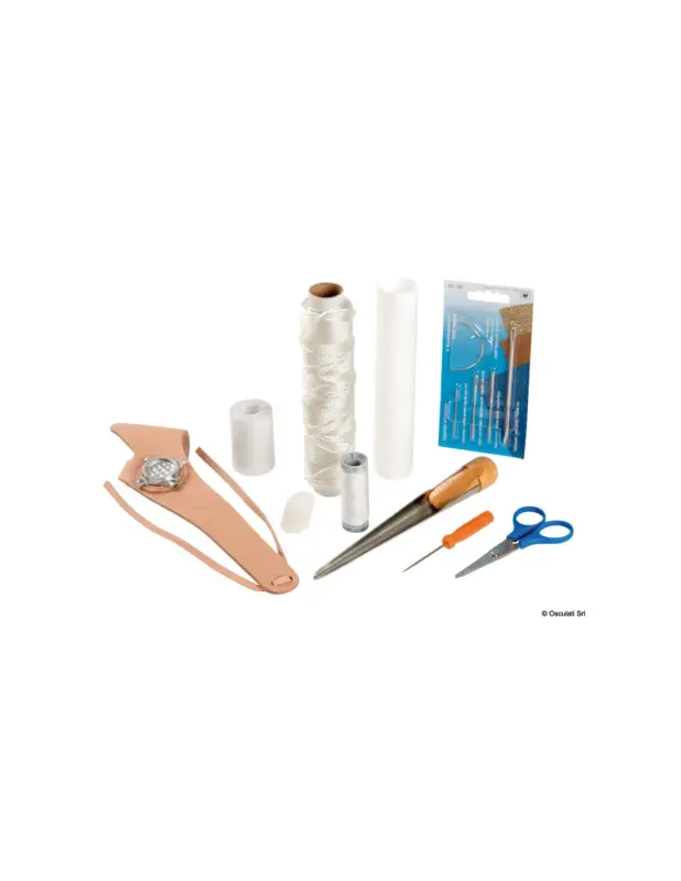 Kit riparazione vele completo con guardapalmo, aghi e Dacron autoadesivo Prezzo Ridotto