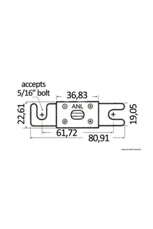 Popolare Fusibili ANL gold plated 50A, 12/24/48V, confezione 10 pezzi