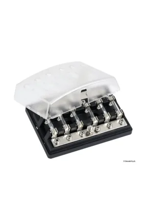Scatola portafusibili in vetro 6 sedi, con LED segnalazione, 130x90x36 mm Ultimissimo Modello