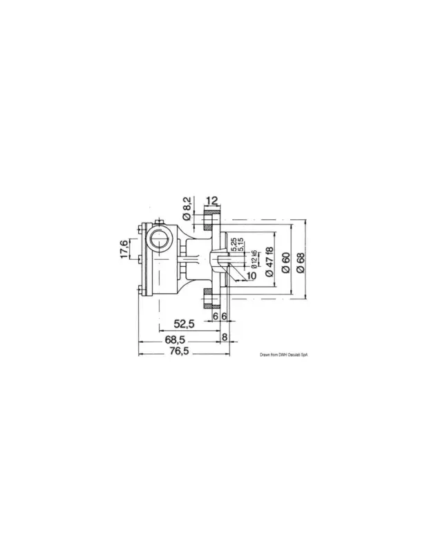 Nauco FPR038/034 pompa a girante flessibile in bronzo, bocche 3/8" Offerta