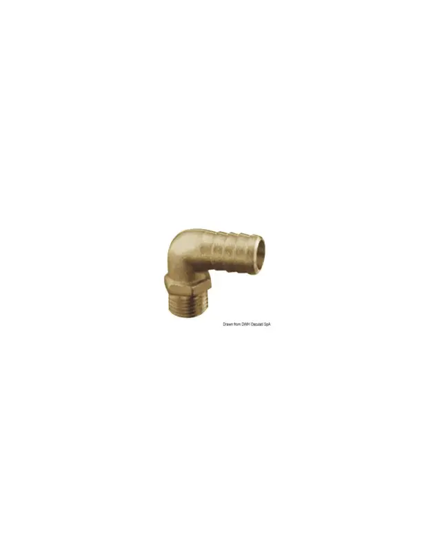 Portagomma in ottone a 90° filettatura maschio Subito Disponibile