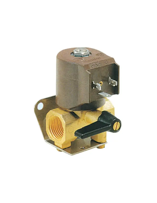 Elettrorubinetto per carburante in ottone 12V con comando manuale Offerta
