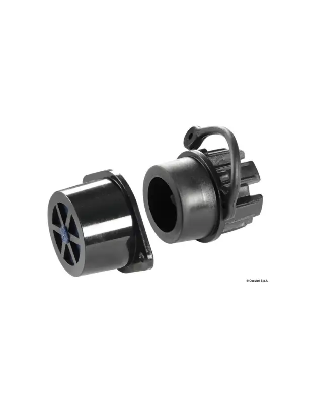 Ultime Pezzi Tappo con valvola per gommoni, boccola nylon e valvola in gomma, Ø 36 mm
