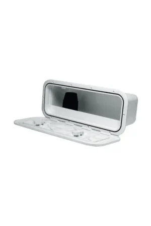 Promozione Cassonetto laterale porta oggetti in ABS bianco con coperchio carenato