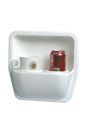 Consegna Rapida Cassonetto portabicchieri/tazze/bottiglie in ABS bianco, 290x290 mm