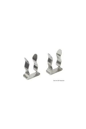 Nuova Collezione Clip inox per ganci d'accosto e canne da pesca, tubi Ø 25/32 mm, coppia