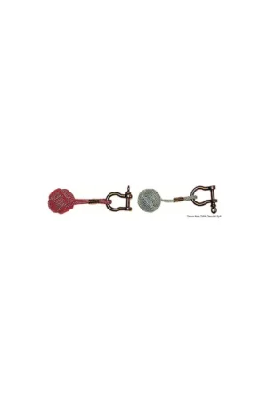 Portachiave pugno di scimmia in nylon con grillo in ottone 5 mm Prezzo Ridotto